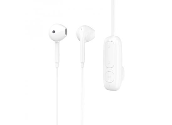 WiWU BE313 Bluetooth Wired Earphone with strong Magnetic Clamp Sports Earbuds Stereo Sound HiFi Wired Headphone with Mic Up to 11 Hours - White